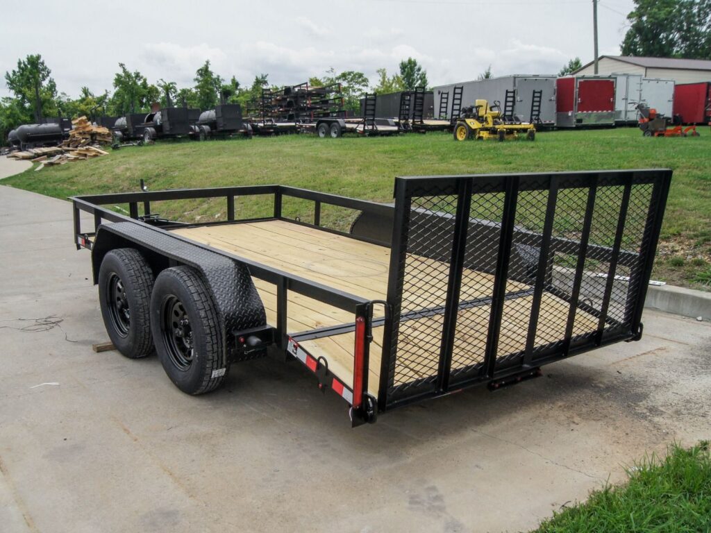 6.4 x 12 Powder Coated Dovetail Utility Trailer (2) 3500lb Axles